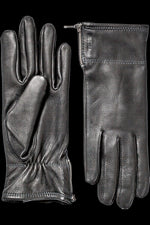 Black Hestra Women's Charlene Deerskin Leather Gloves