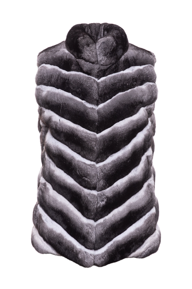 Classic V-Cut Chinchilla Fur Vest
