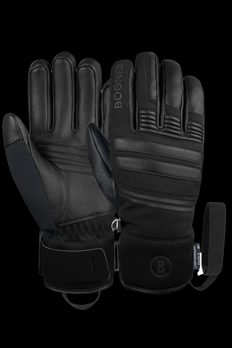 Black Bogner Men's Alex Ski Gloves