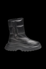 Black Bogner Women's Banff Side-Zip Lug Sole Shearling Boots