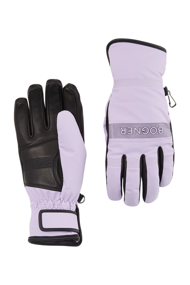 Lilac Bogner Women's Hilla Sheepskin Deluxe Ski Gloves