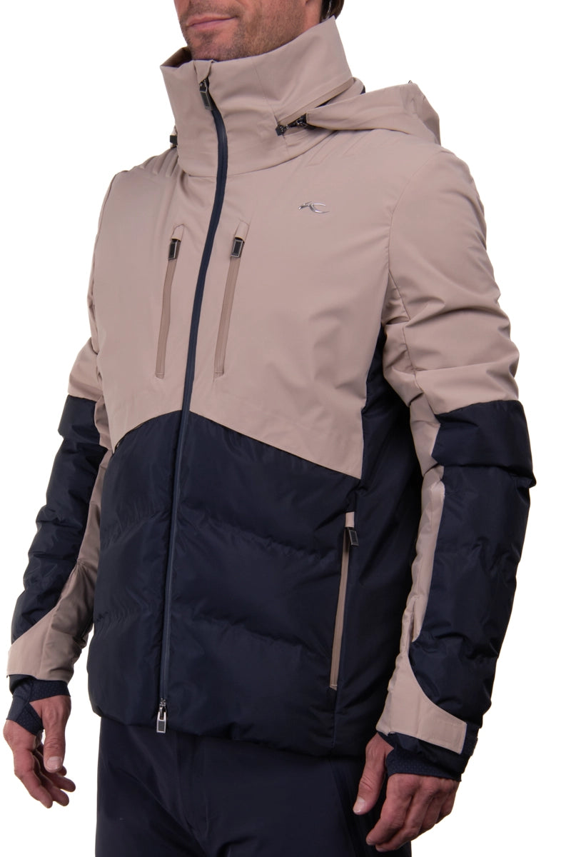 Almond/DeepSpace Kjus Men's Pivot Ski Jacket