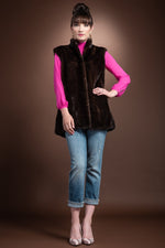 Mahogany EM-EL Classic Mink Fur Vest
