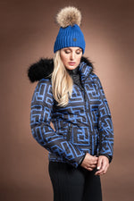 CobaltBlue Bogner Rania Wool Blend Pom Pom Ski Hat