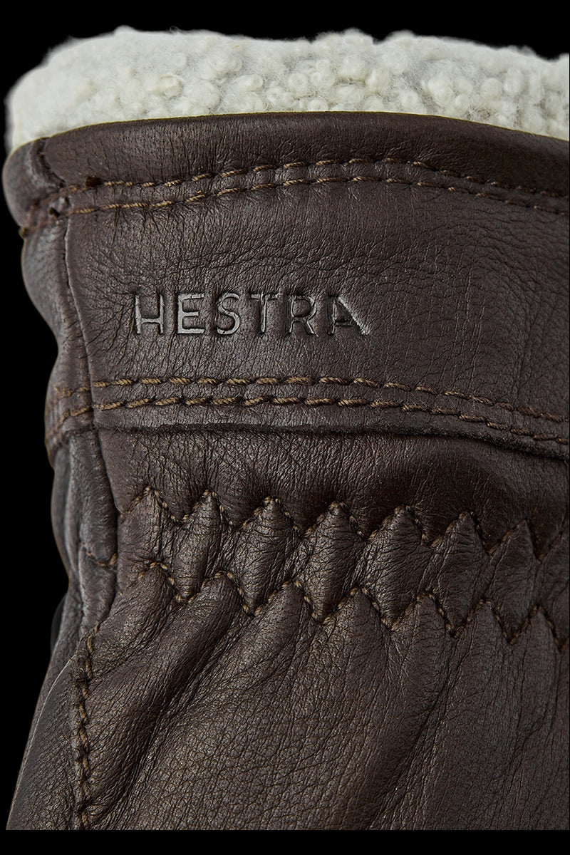 Brown Hestra Women's Deerskin Primaloft Gloves