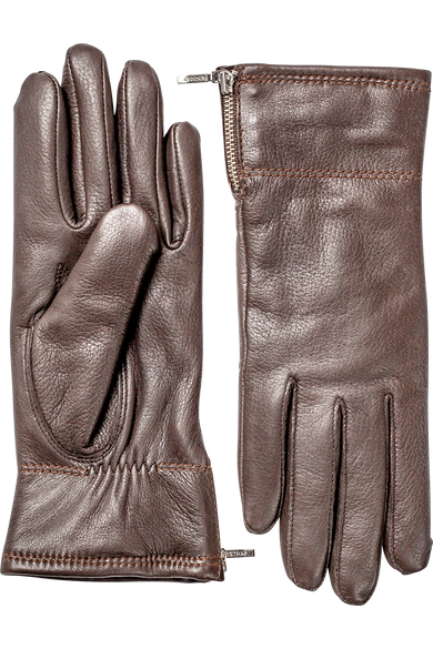 Espresso Hestra Women's Charlene Deerskin Leather Gloves