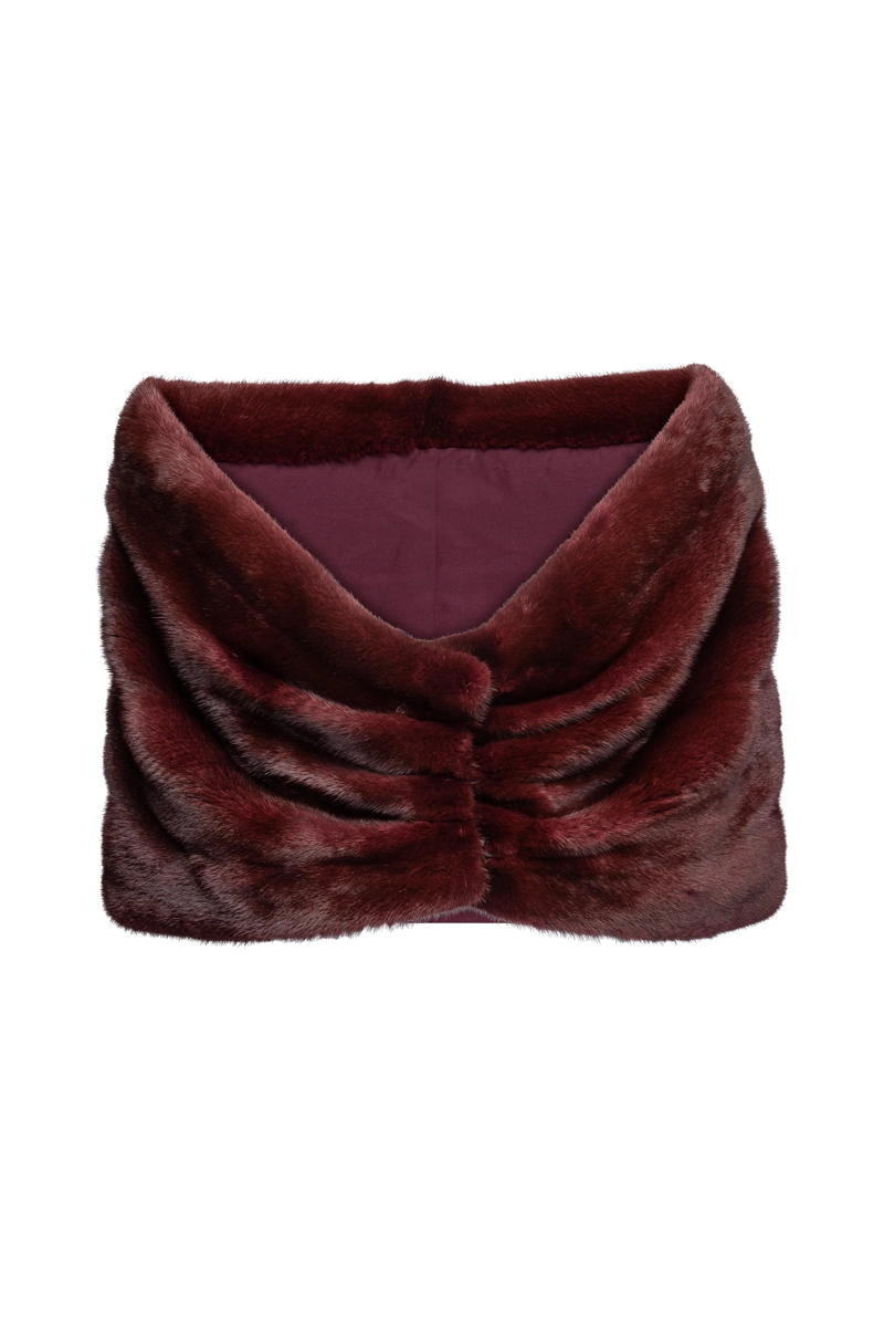 RedJewel Pologeorgis Pleated Mink Fur Stole