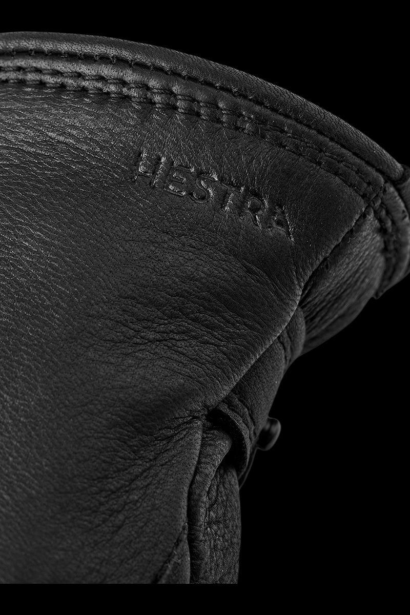 Black Hestra Men's Deerskin Lambsfur_Lined Gloves