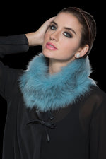 BabyBlue EM-EL Fox Belly Tricot Fur Collar