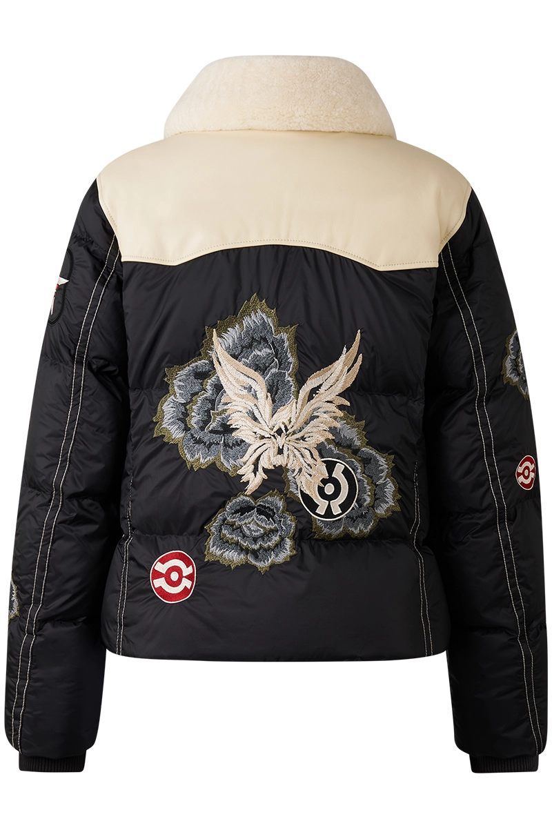 Black Bogner Women's Amia ld Lamb Down Heritage Ski Jacket Product Back View