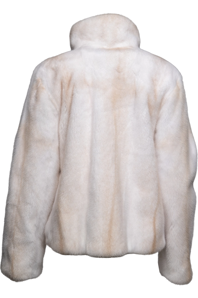 Palomino Cross Pologeorgis for EM-EL Zipper Mink Fur Jacket Product Back View