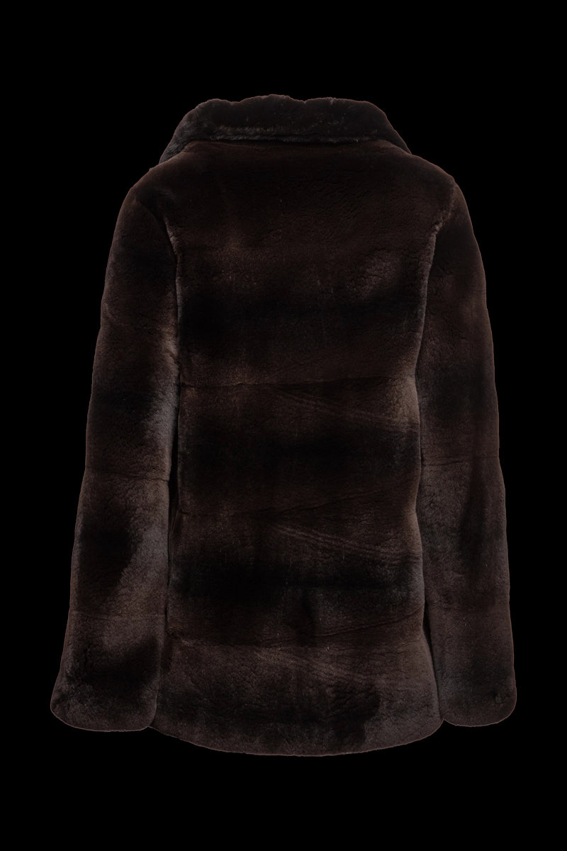 Matara Pologeorgis Women's Horizontal Plucked Mink Fur Jacket