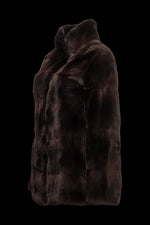 Matara Pologeorgis Women's Horizontal Plucked Mink Fur Jacket