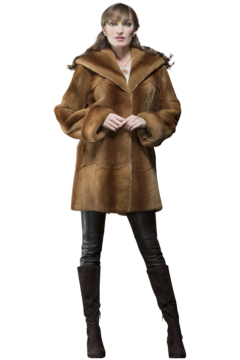 Whiskey Zandra Rhodes Skin on Skin Mink Fur Jacket