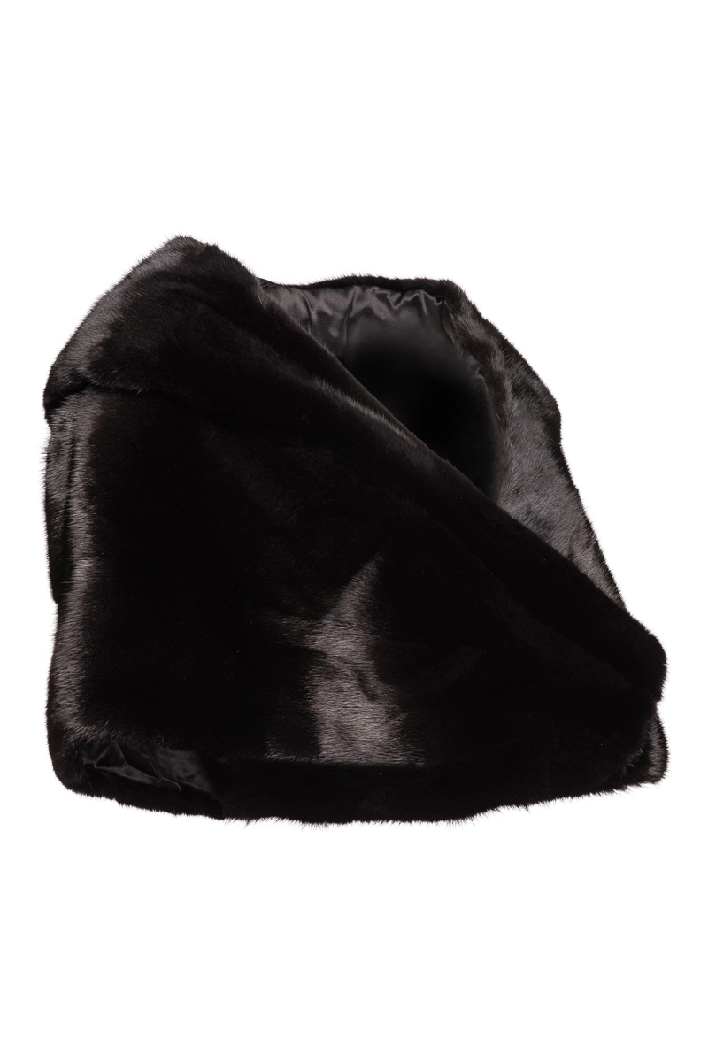 Black EM-EL Elegant - Evening - Horizontal Mink Fur Cape