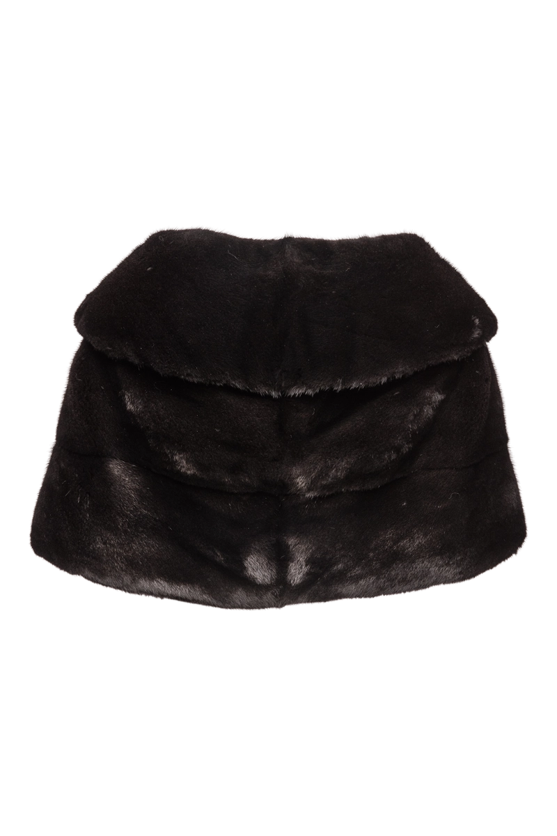 Black EM-EL Elegant - Evening - Horizontal Mink Fur Cape