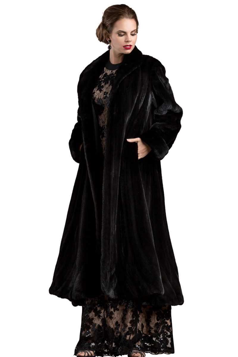 Ranch EM-EL Elegant Mink Flounce Fur Coat