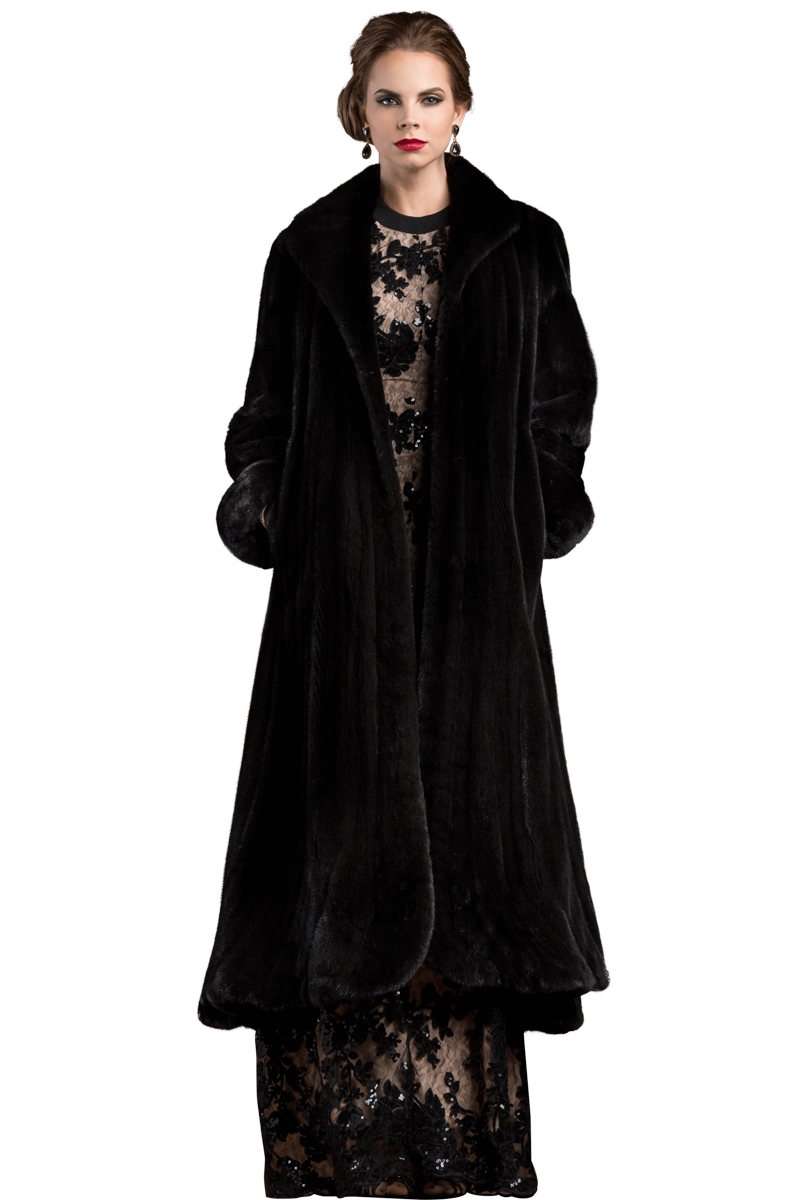 Ranch EM-EL Elegant Mink Flounce Fur Coat