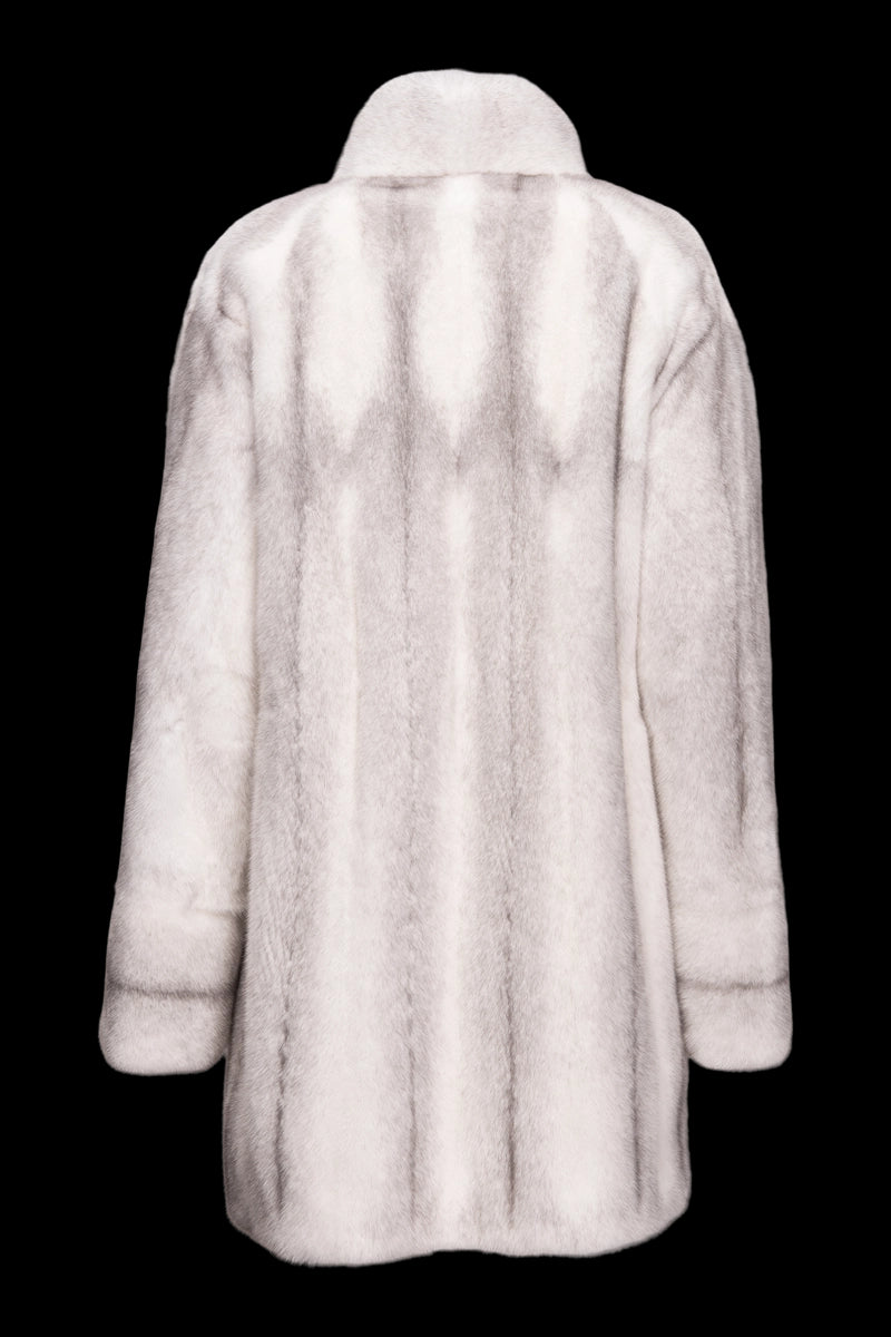 SapphireCross EM-EL Let-Out Mid-Length Mink Fur Coat