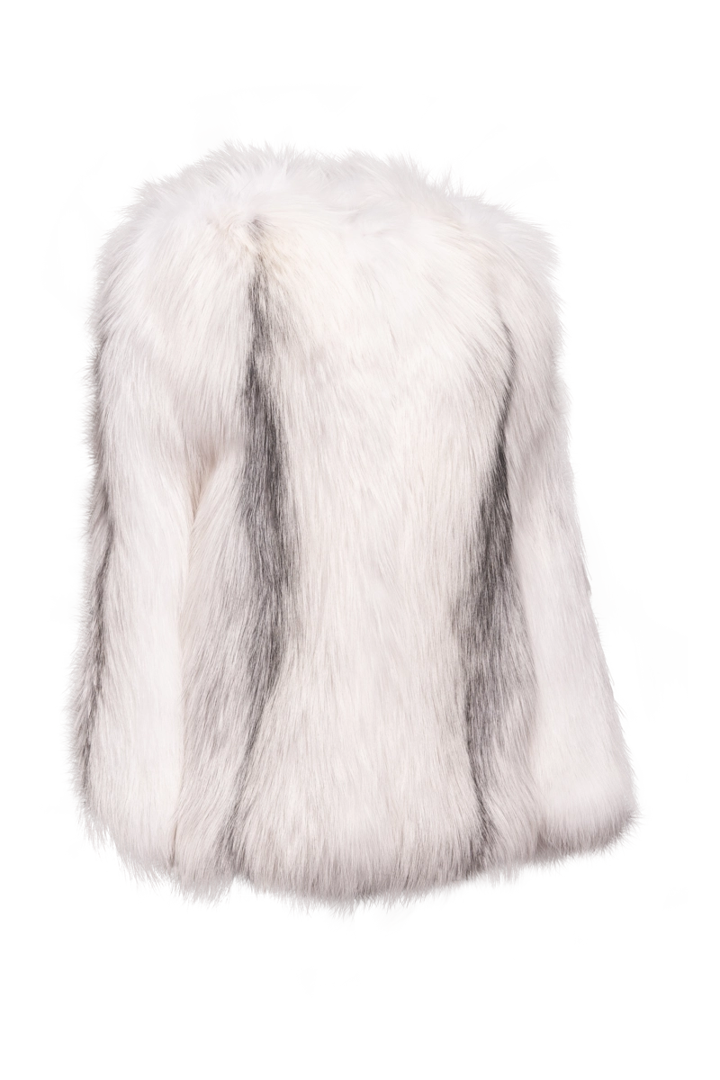 ArcticMarble EM-EL Women's Perforated Fox Fur Jacket