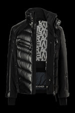 BLACK BOGNER MEN'S CALUM-D SPORT LEATHER SKI JACKET 244 31343019 026 PRODUCT OPEN VIEW