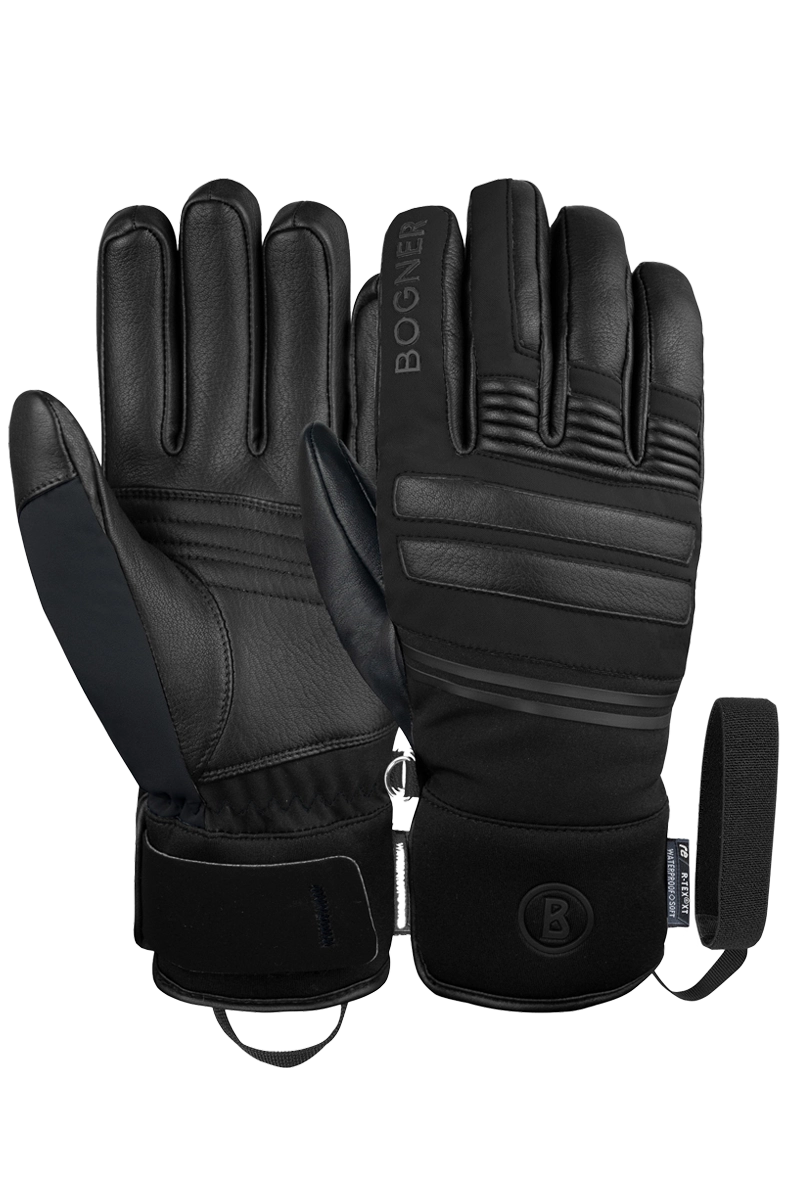 Black Bogner Men's Alex Ski Gloves