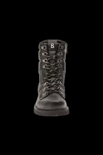 Black Bogner Men's Helsinki Nappa Leather Ice-Spike Shearling Boots