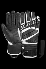 Black/White Bogner Men's Silvan Ski Gloves