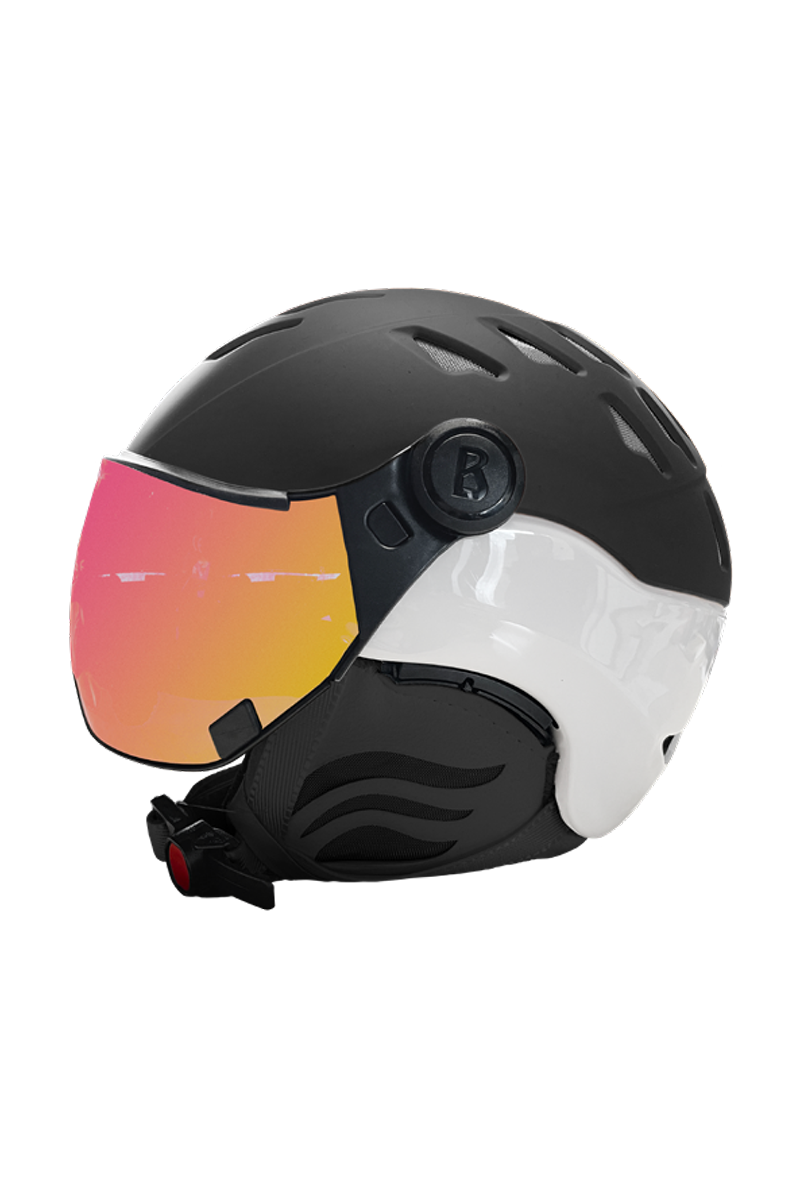 Black Bogner St. Moritz Ski Helmet Visor Product Side View