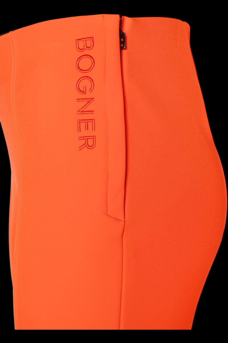 Soft shell flared ski pants in orange - Yves Salomon