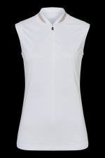White Eva White Functional Sleeveless Golf Shirt