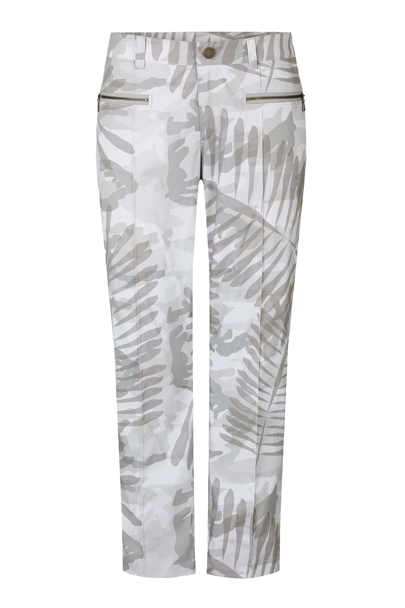 SoftGray Bogner Karen Gray Palm Print Golf Pant