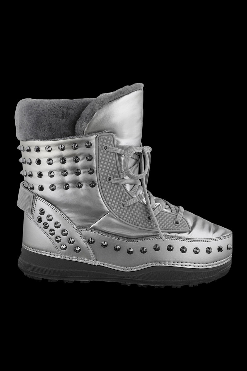 Silver Bogner Womens La Plagne Stud Snow Boots