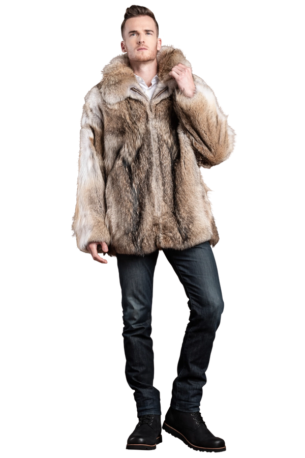 Henig Furs Men's Female Mink Fur Bomber Jacket Mahogany / M / Add Matching Detachable Hood 