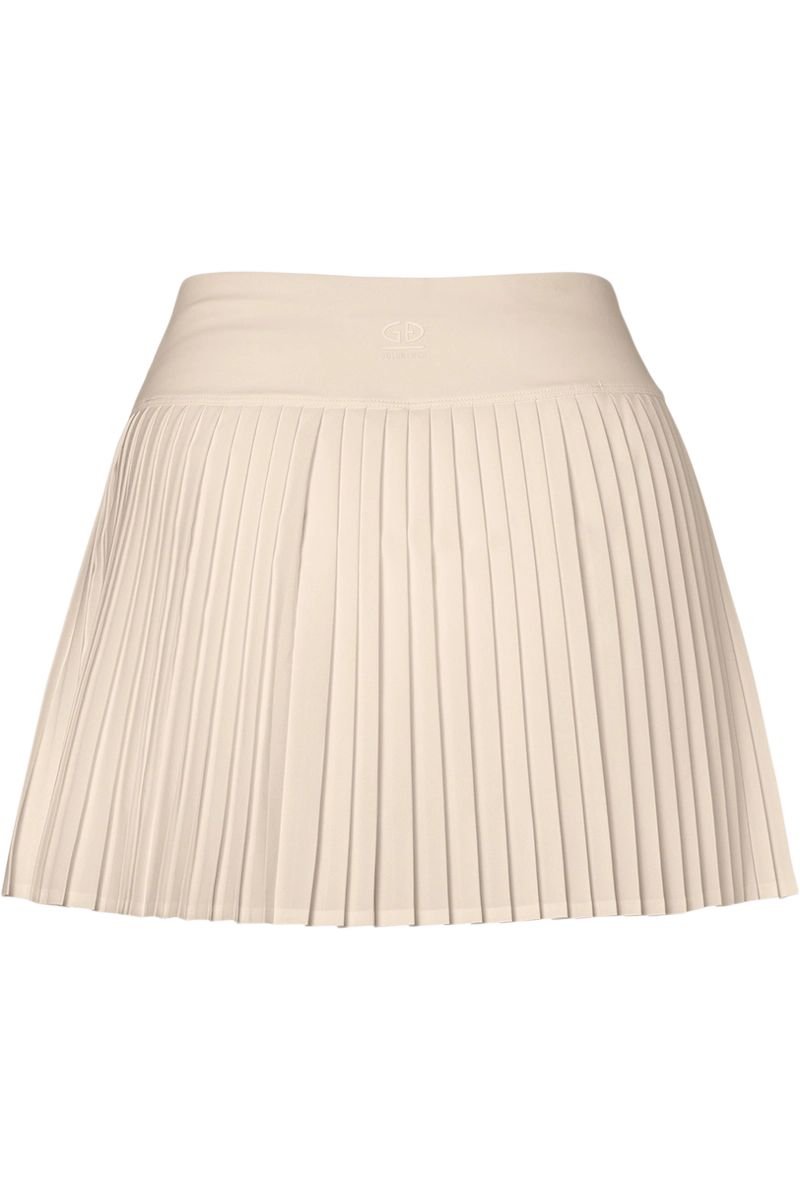 Champagne Goldbergh Women's Plisse Skirt Product Back View
