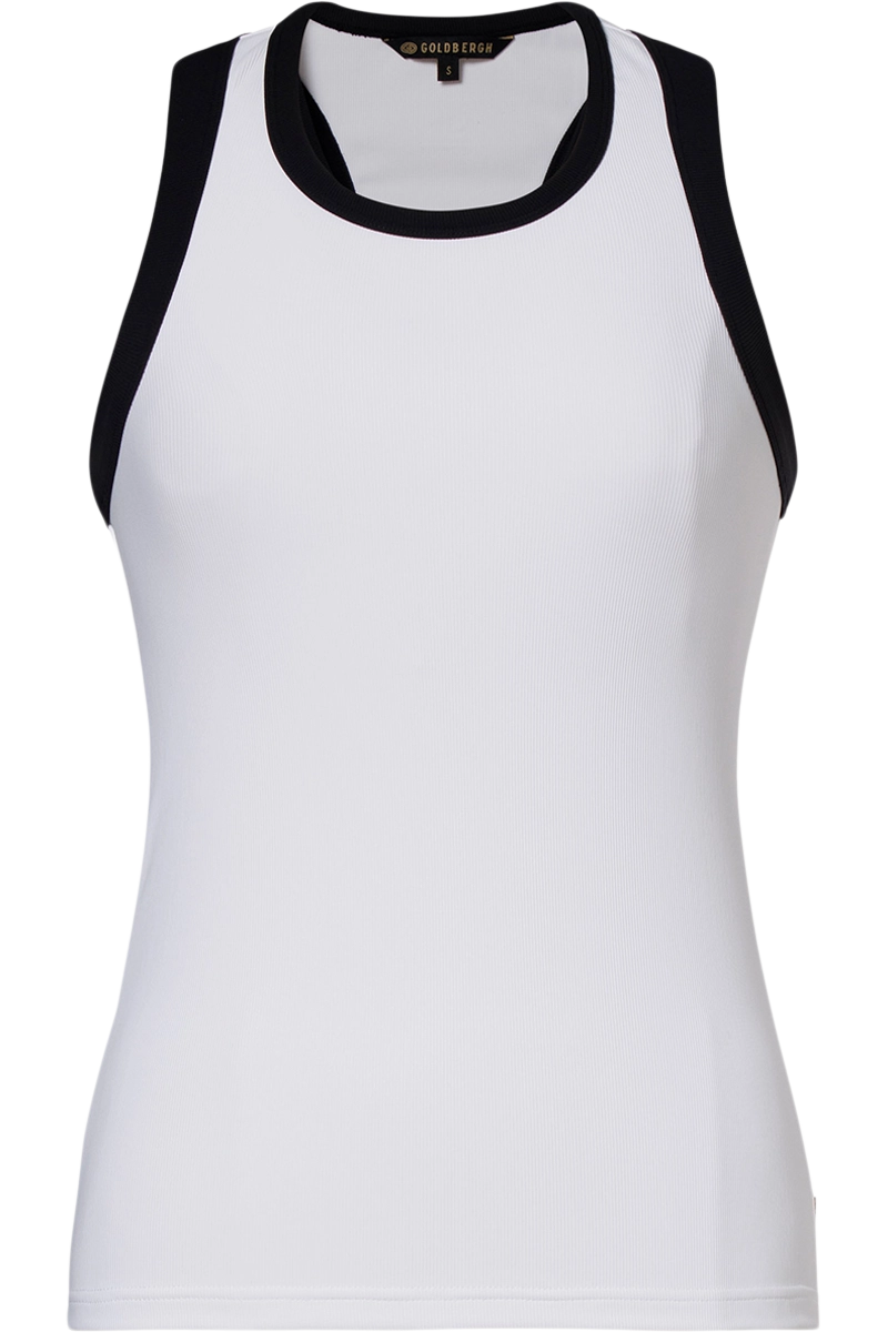 White Goldbergh Women's Gabrielle Tank Top Product Front View