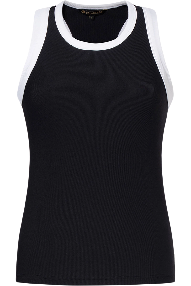 Black Goldbergh Women's Gabrielle Tank Top Product Front View