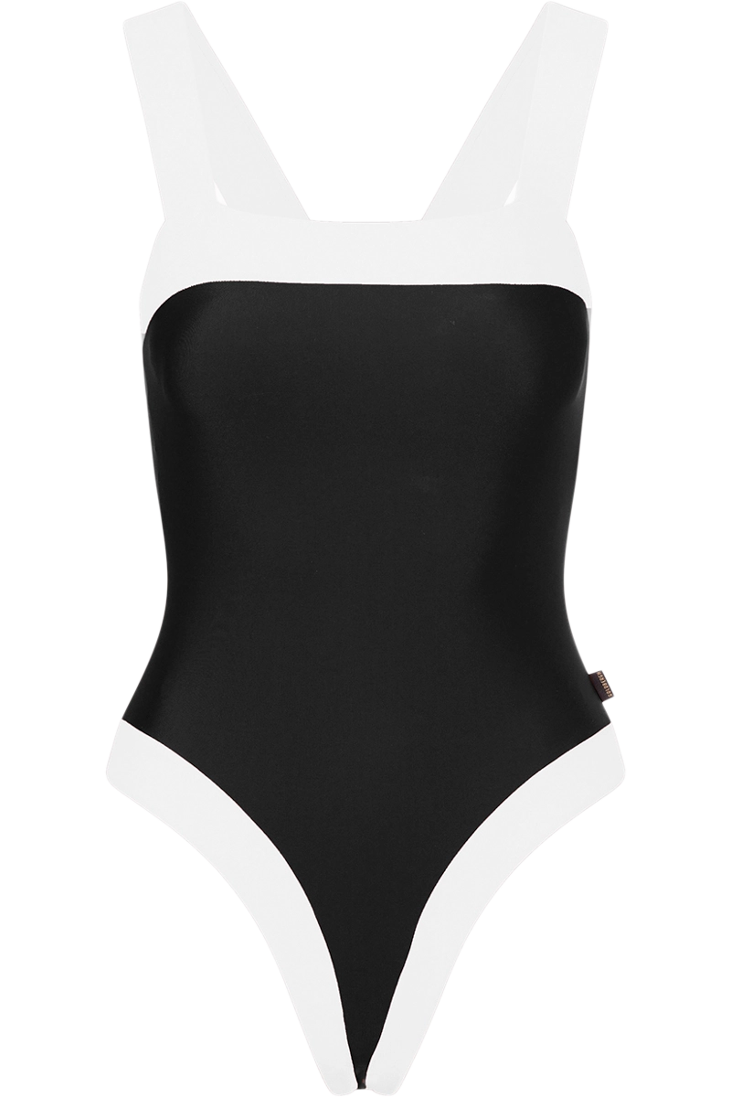 Black White Goldbergh Women's Hemera Bathing Suit Product Front View