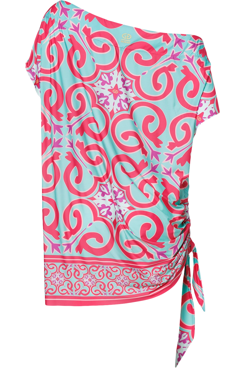 Turquoise Goldbergh Women's Rosetta Dress Product Back View