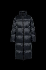 BLACK GOLDBERGH WOMEN'S KEANU DOWN SLEEPING BAG COAT PRODUCT FRONT VIEW NO HOOD