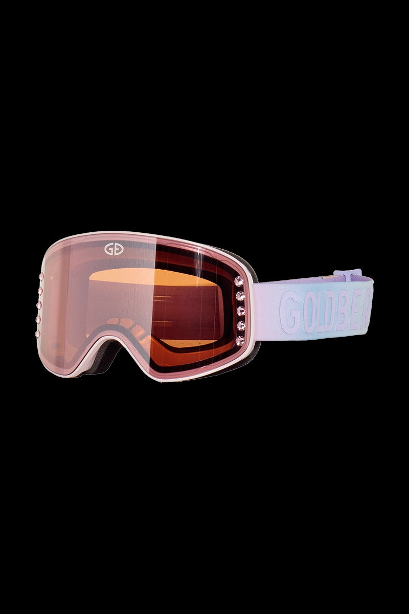 Lilac Goldbergh Women's Dollface Swarovski Crystal Ski Goggles