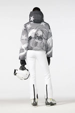 Black/White Pammy Graphic Down Ski Jacket