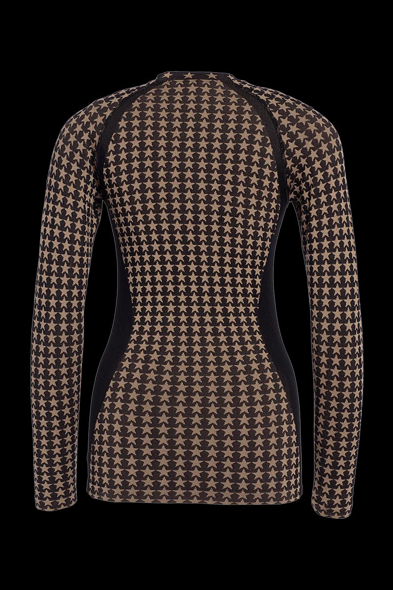 Black/Toffee Goldbergh Women's Starlet Seamless Knit Base Layer Top