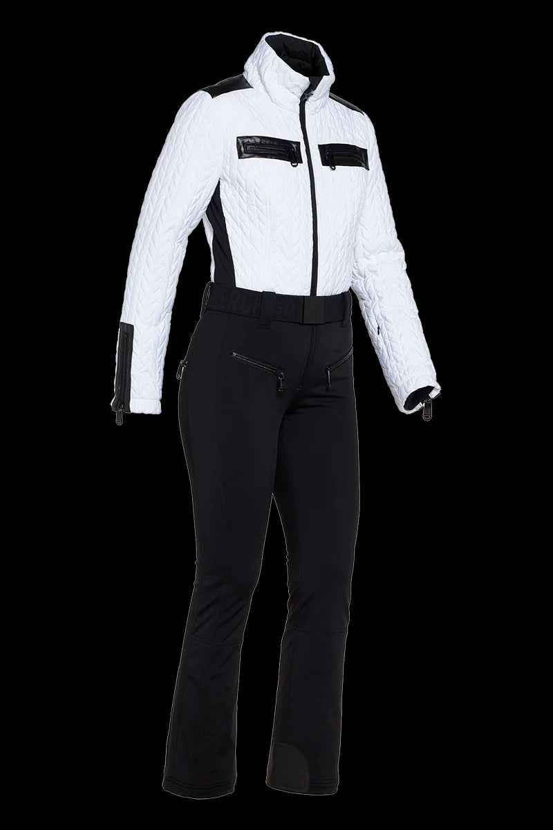 Black/White Goldbergh Women's Vision Smocked Insulated Ski Suit