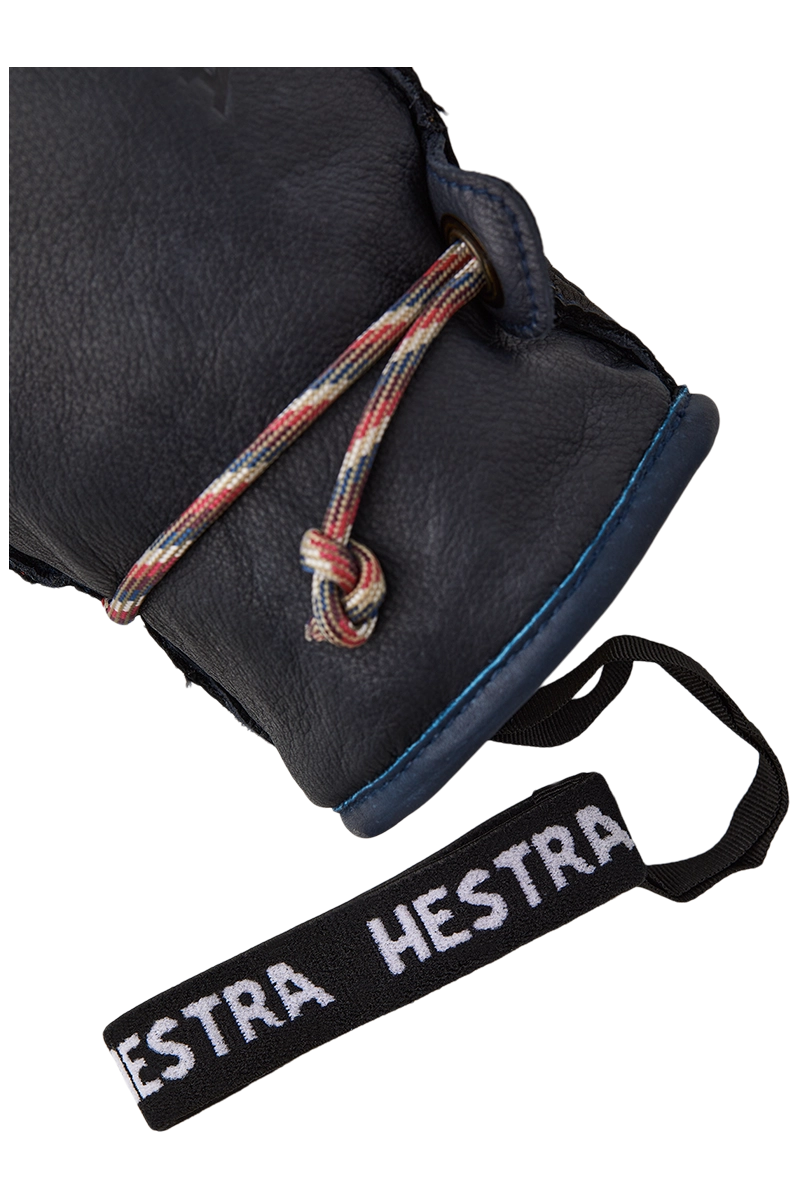 Blue Hestra Wakayama Two-Tone Leather Gloves