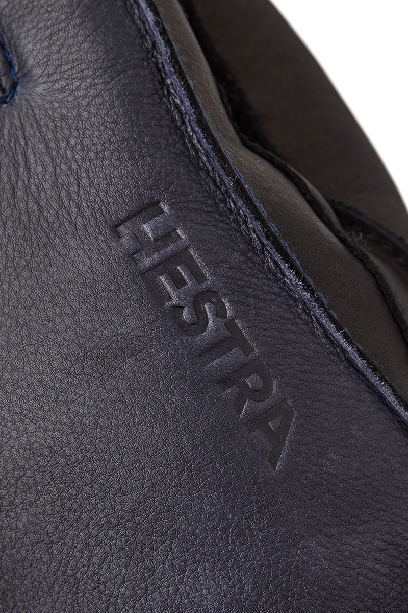 Blue Hestra Wakayama Two-Tone Leather Gloves