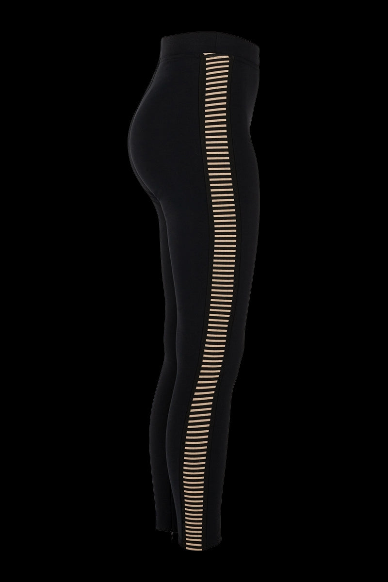 Luxury black gym leggings. Women's Designer Gym Leggings .