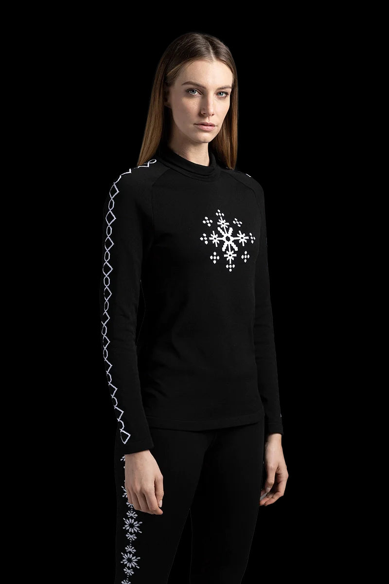 Black/White Newland Women's Diadema Iconic Norway Sweater