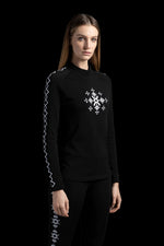 Black/White Newland Women's Diadema Iconic Norway Sweater