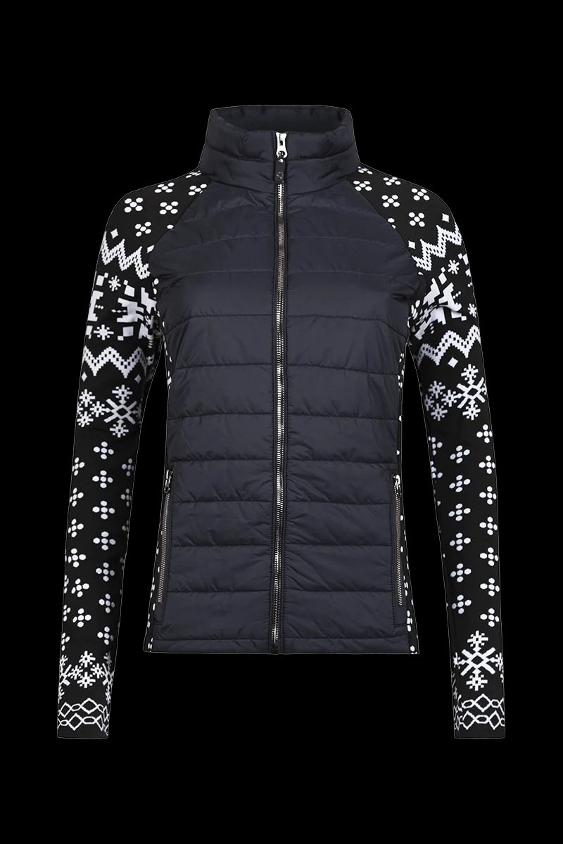 Black/White Newland Women's Elice Psychedelic Tradition Lightweight Jacket